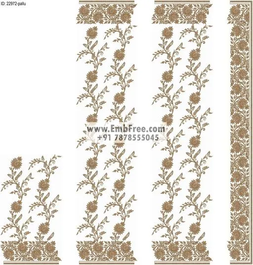 Embroidery designs for saree id:22972