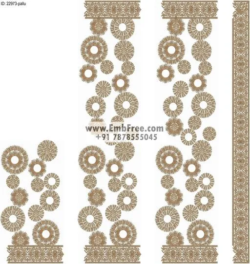 Embroidery designs for saree id:22973