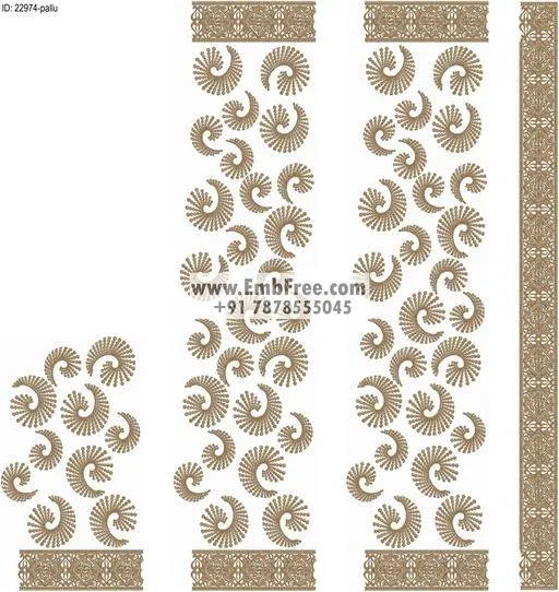 Embroidery designs for saree id:22974