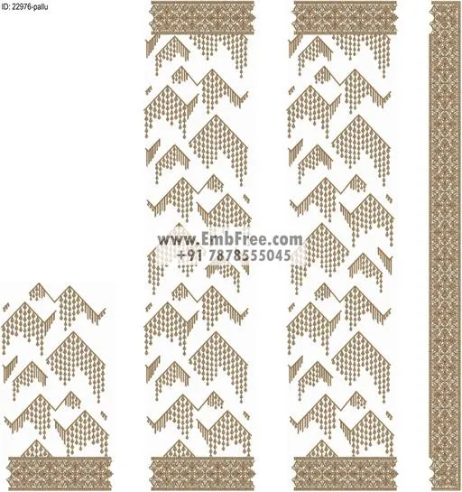 Embroidery designs for saree id:22976