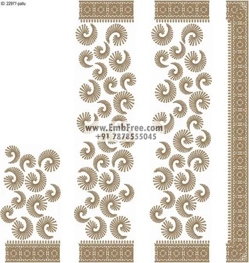 Embroidery designs for saree id:22977