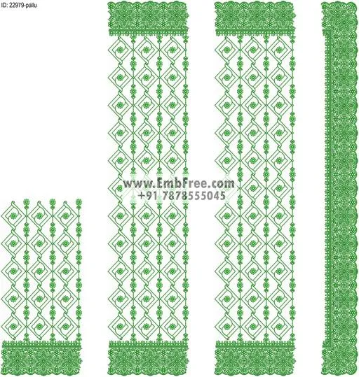 Embroidery designs for saree id:22979