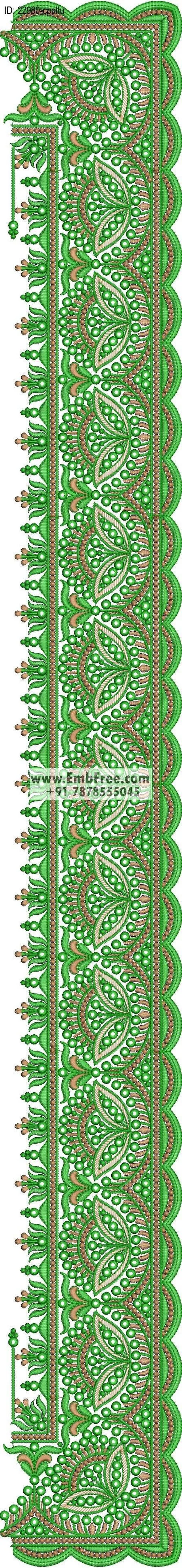 saree cpallu embroidery design
