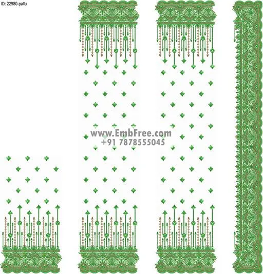 Embroidery designs for saree id:22980