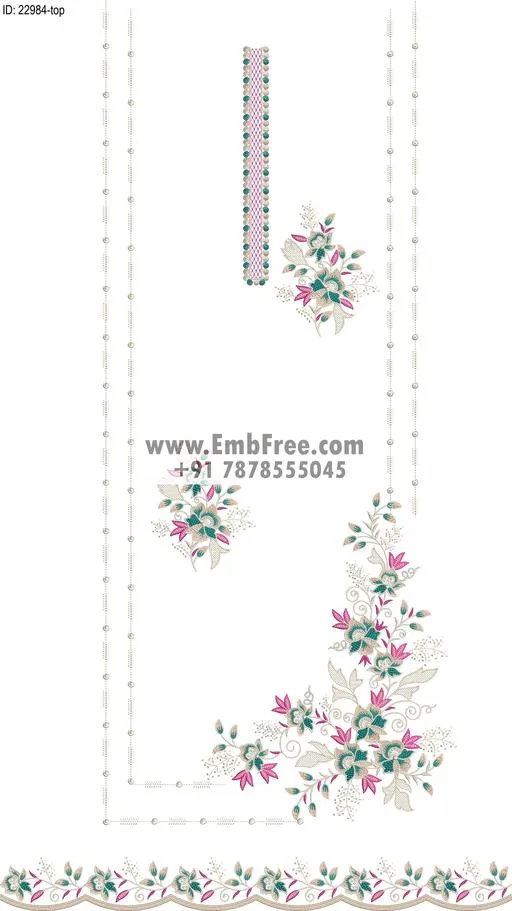 Embroidery Designs for dress id:22984