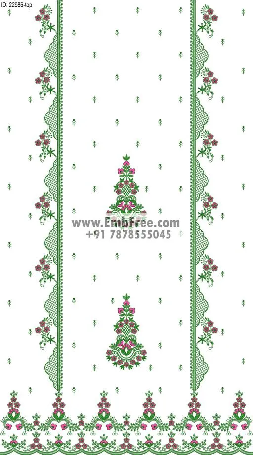 Embroidery Designs for dress id:22986