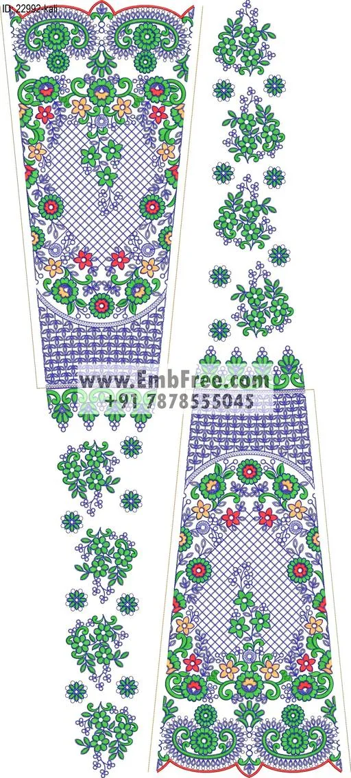 Embroidery Designs for dress id:22992