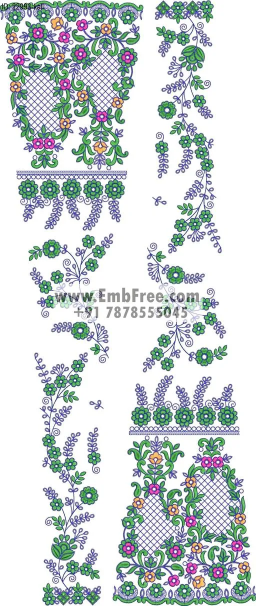 Embroidery Designs for dress id:22993