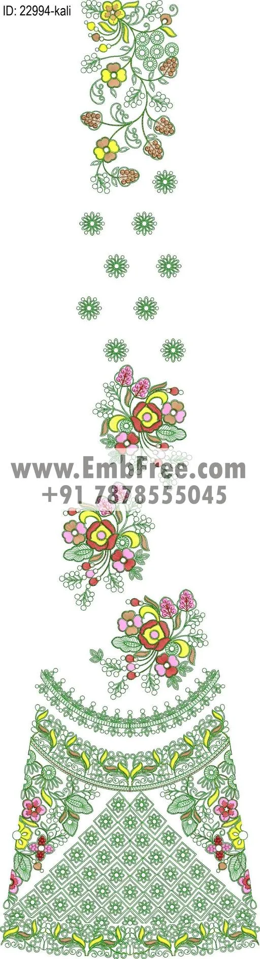Embroidery Designs for dress id:22994