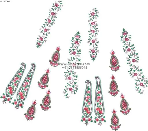 Embroidery Designs for dress id:23000