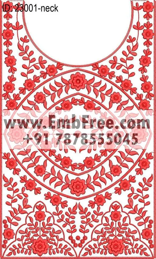 neck embroidery design