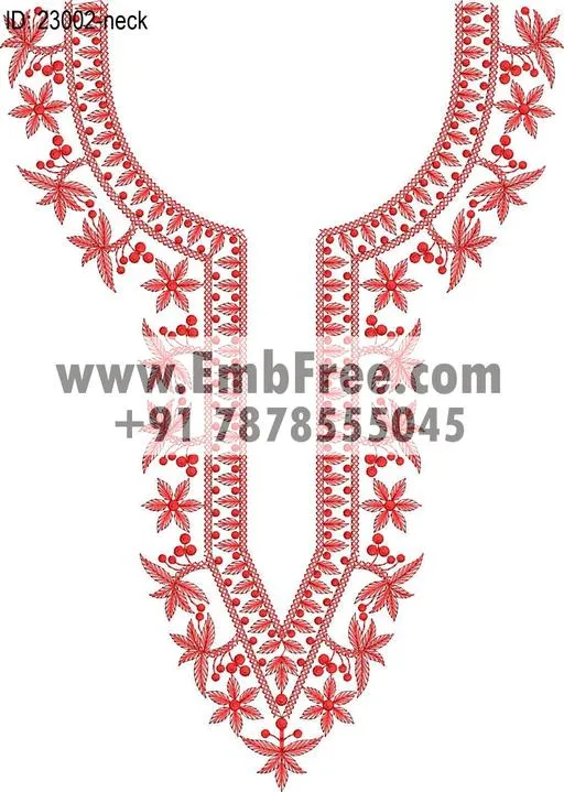neck embroidery design