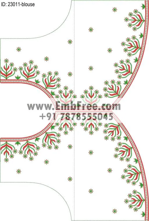 blouse embroidery design-ID:23011