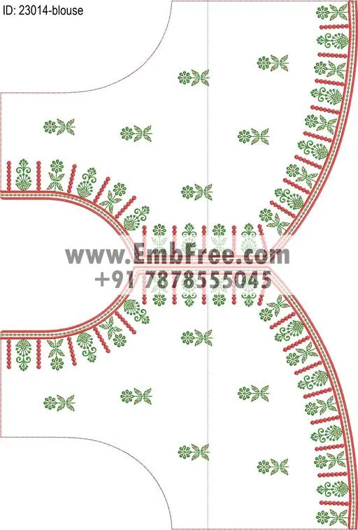 blouse embroidery design-ID:23014