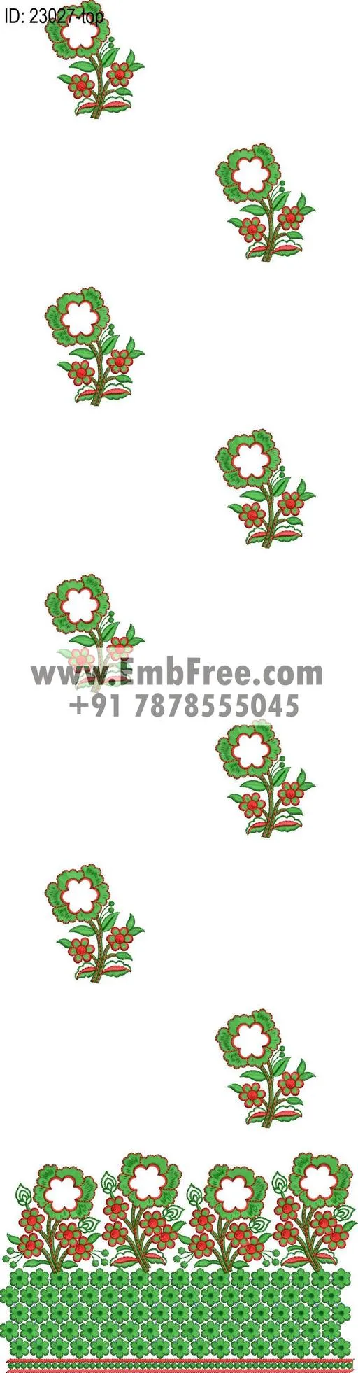 dress single head embroidery design