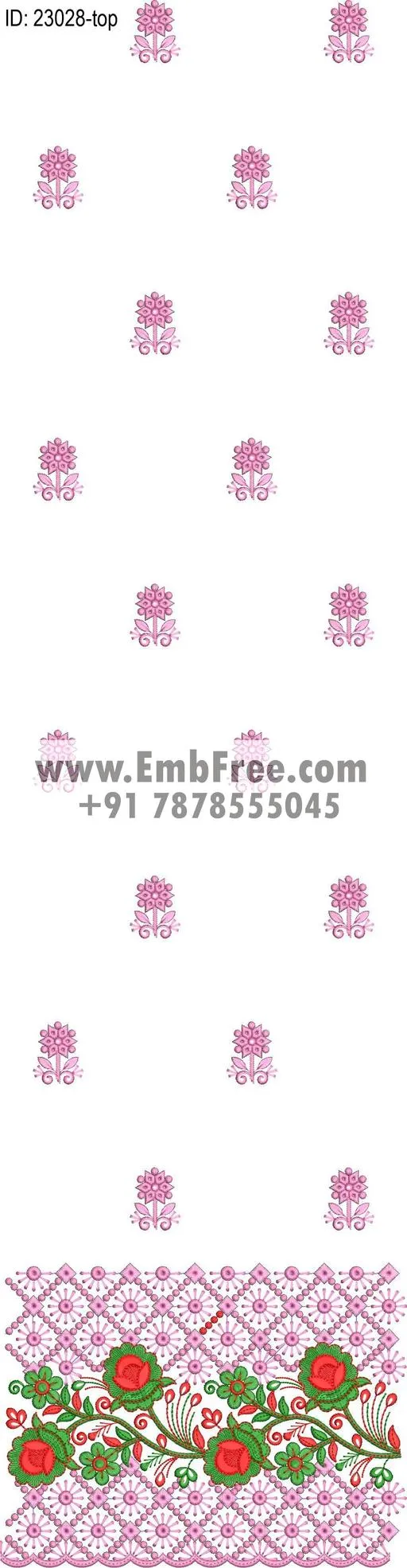 dress single head embroidery design