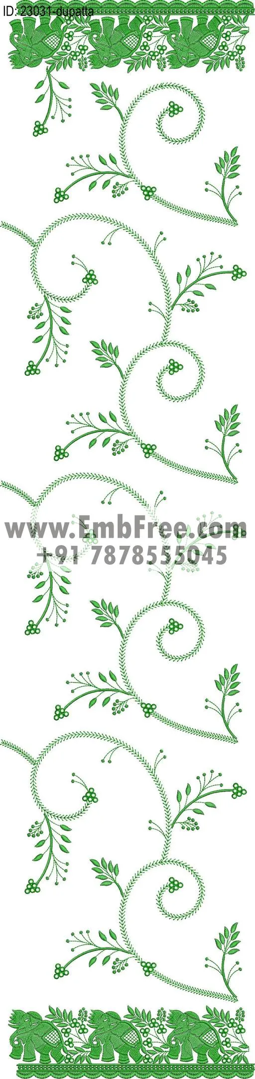 dupatta embroidery design-ID:23031