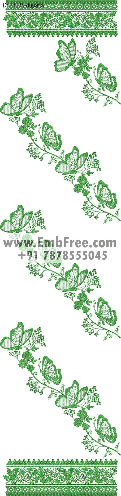 dupatta embroidery design-ID:23035