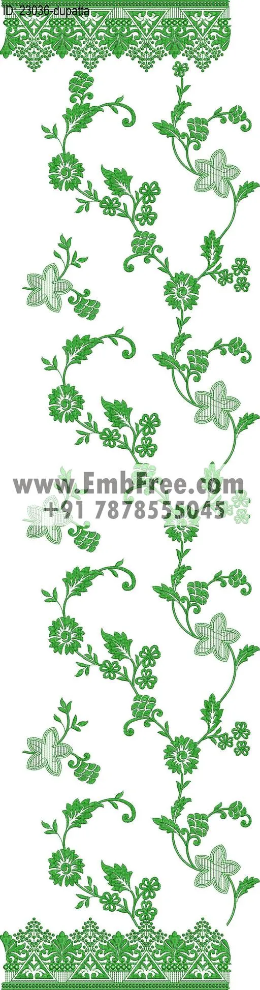 dupatta embroidery design-ID:23036
