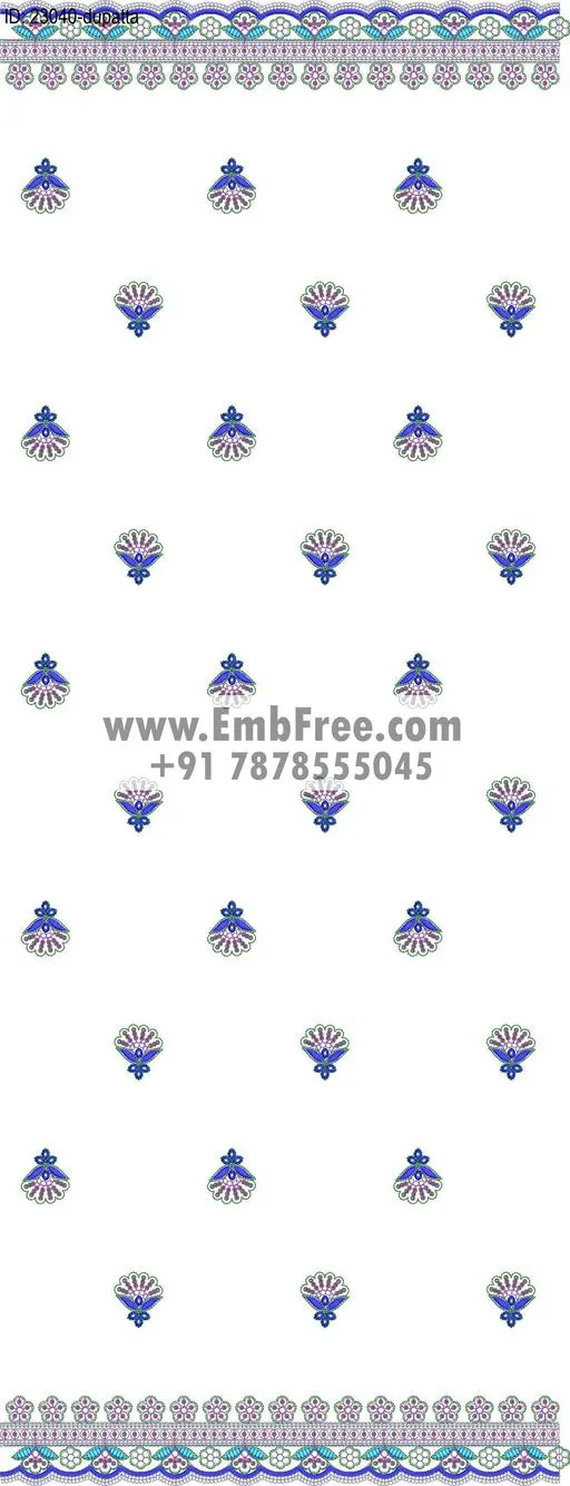 dupatta embroidery design