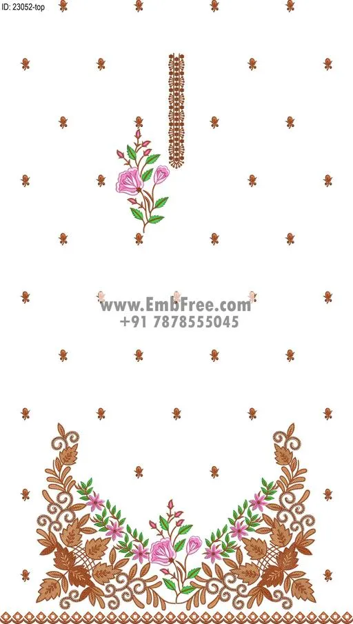dress single head embroidery design