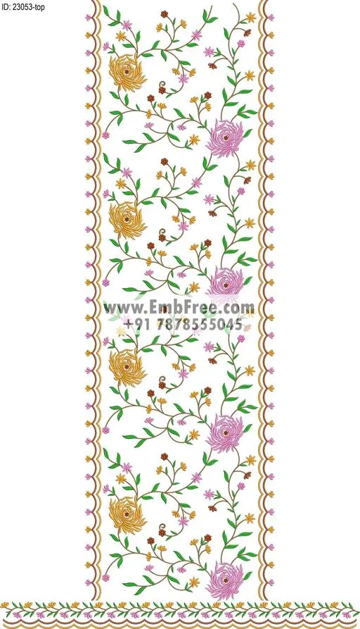 dress single head embroidery design