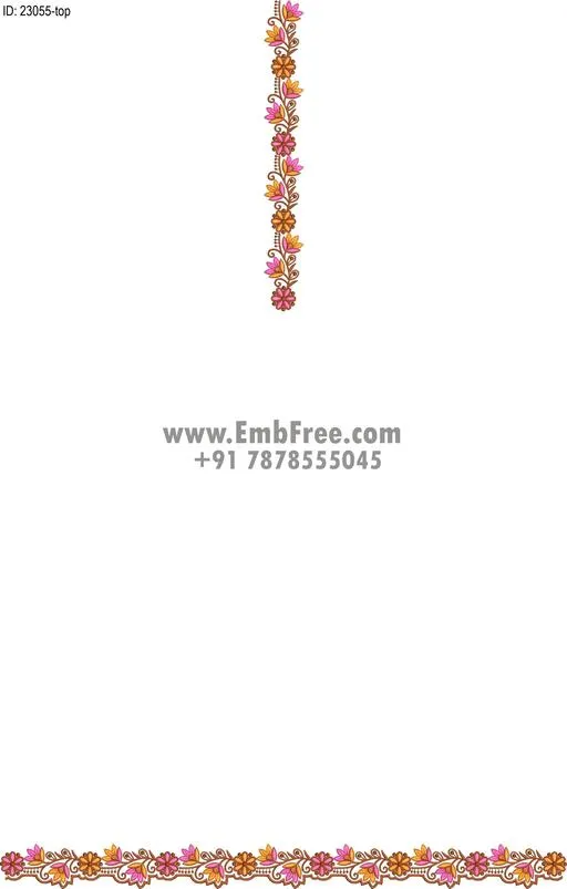 dress single head embroidery design