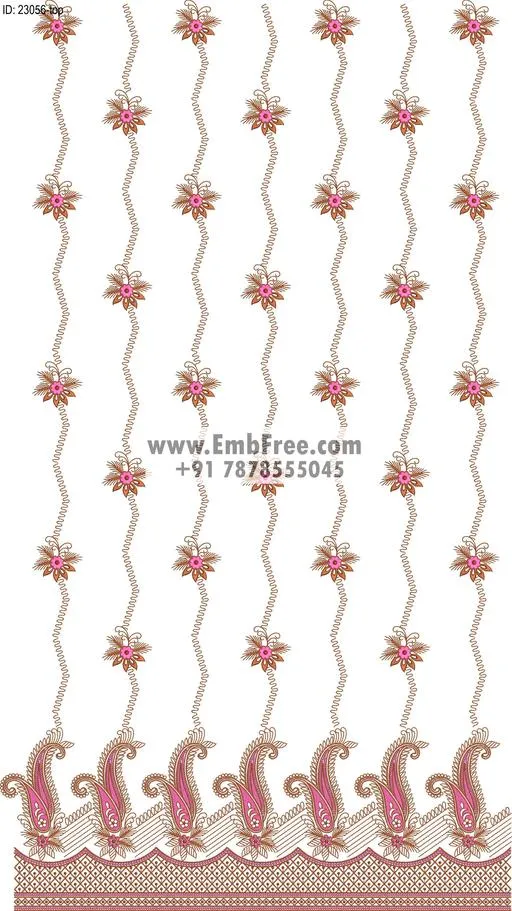 dress single head embroidery design