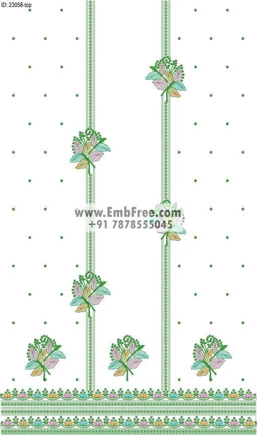 dress single head embroidery design