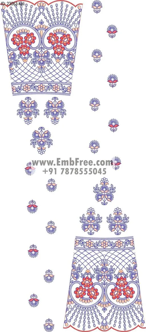 lahenga embroidery design-ID:23063