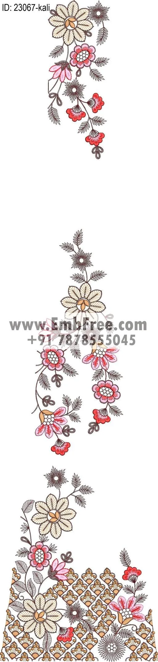 lahenga embroidery design