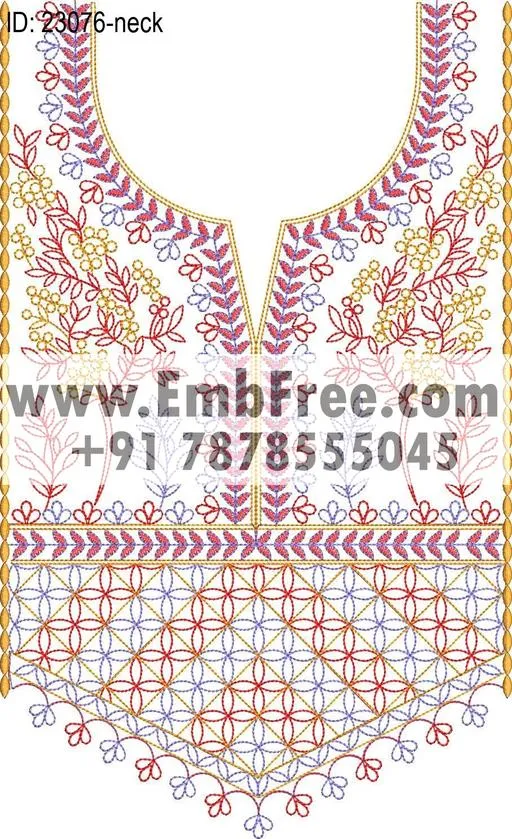 Embroidery Designs for dress id:23076