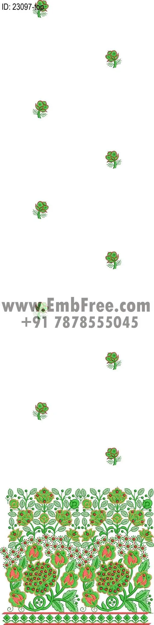 dress single head embroidery design