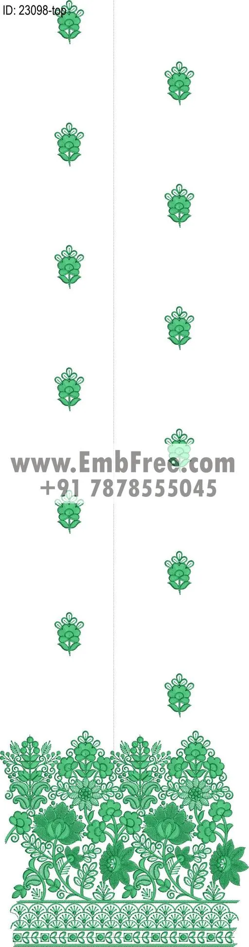 dress single head embroidery design