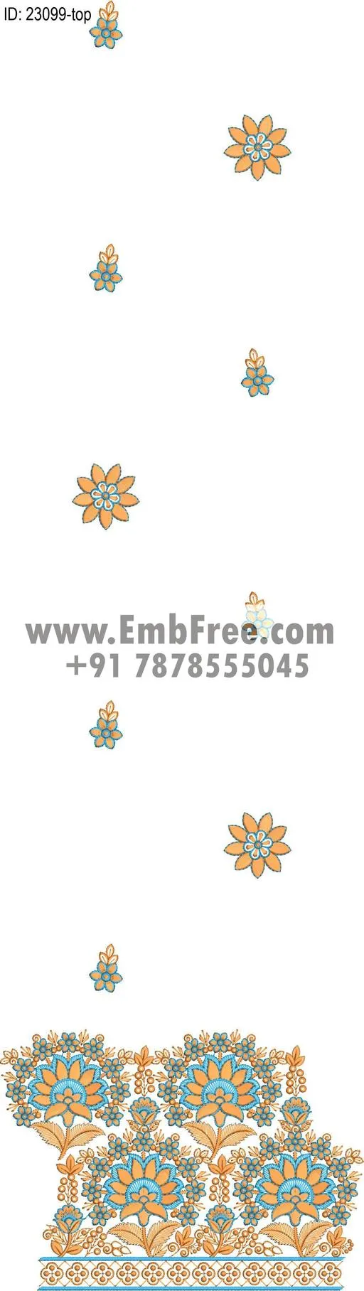 dress single head embroidery design
