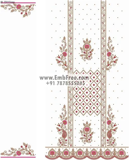 dress single head embroidery design thumbnail 3