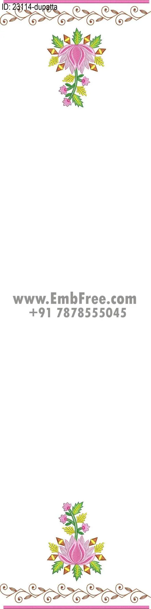 dress single head embroidery design