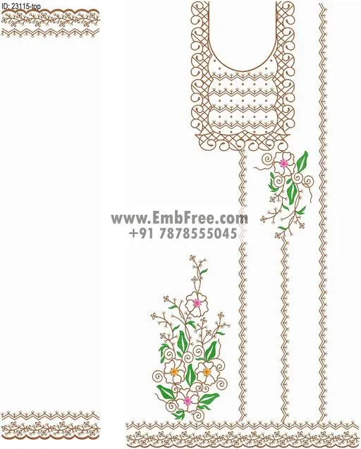 dress single head embroidery design thumbnail 3