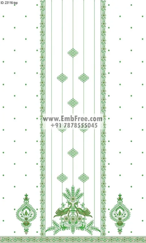 dress single head embroidery design