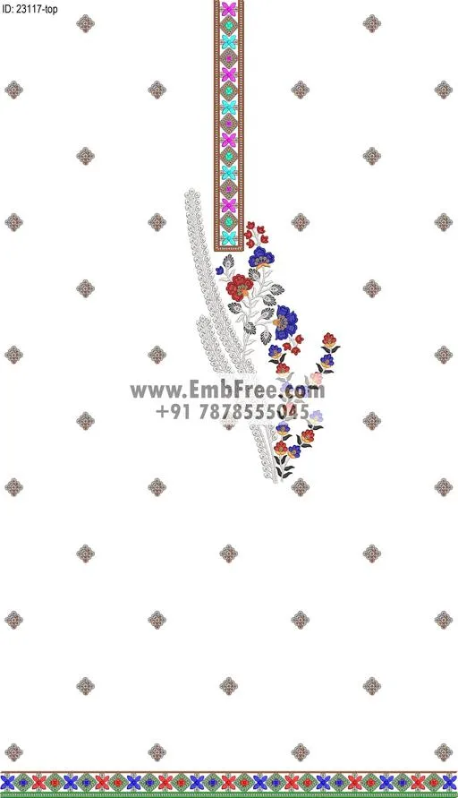 dress single head embroidery design