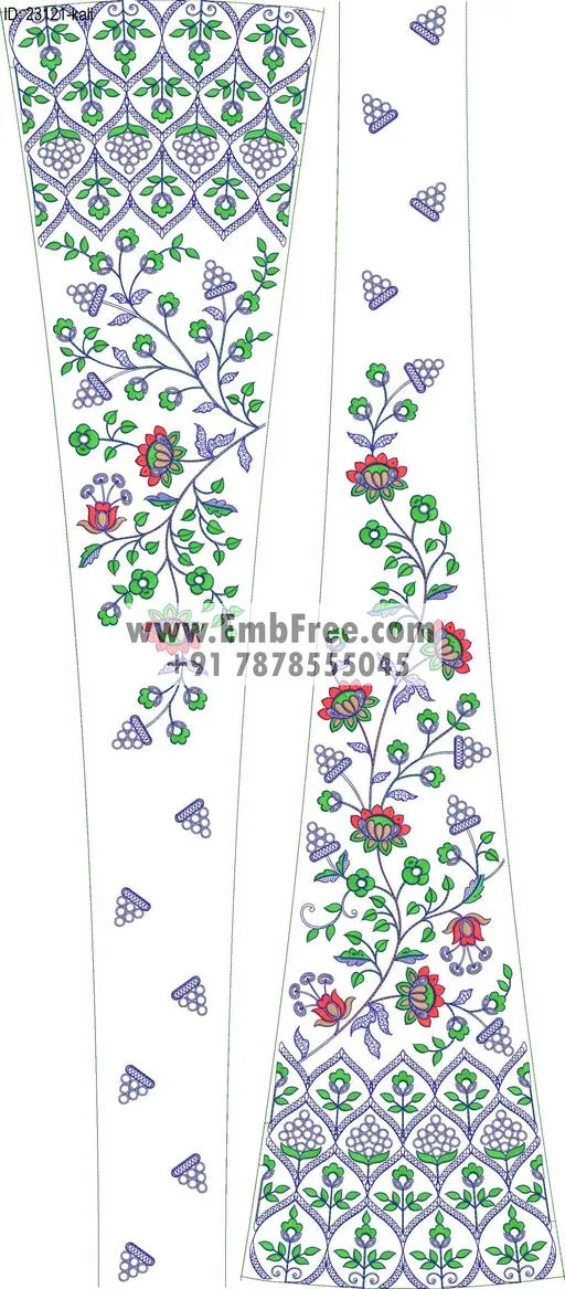 lahenga embroidery design