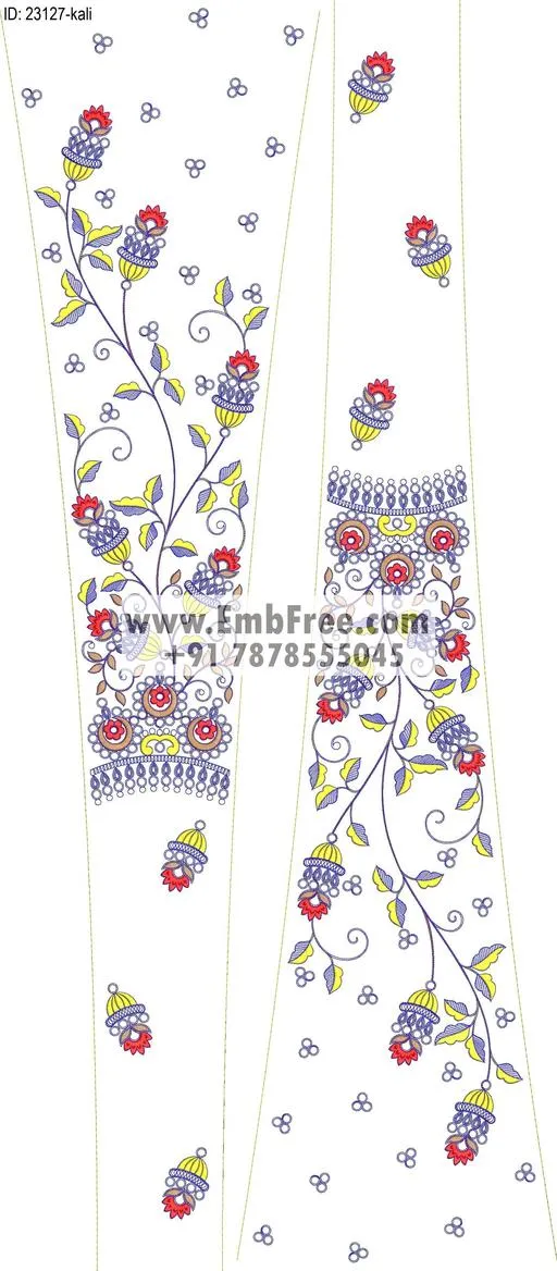 lahenga embroidery design