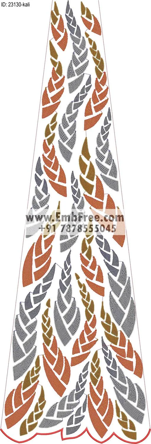 lahenga embroidery design