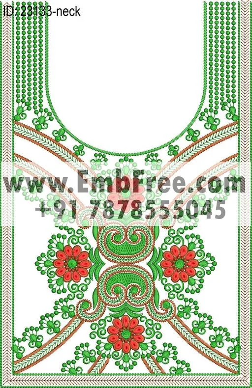 Embroidery Designs for dress id:23133