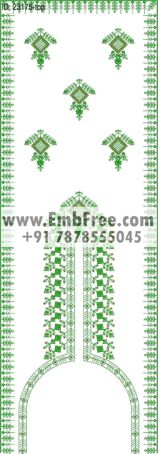 dress single head embroidery design