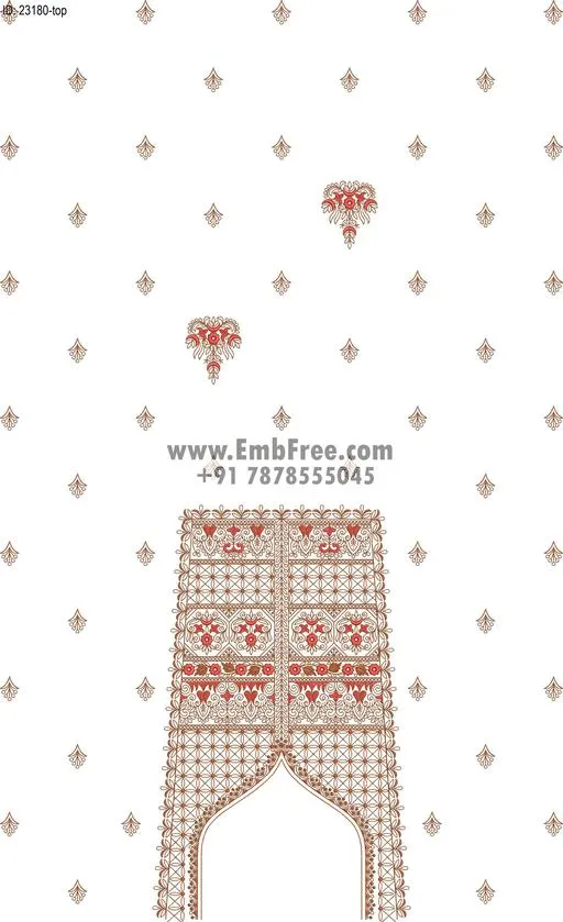 dress single head embroidery design