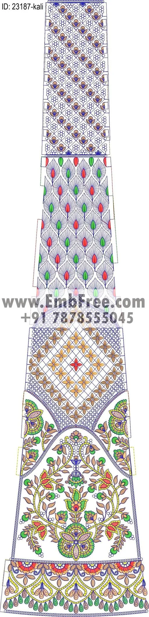 lahenga embroidery design