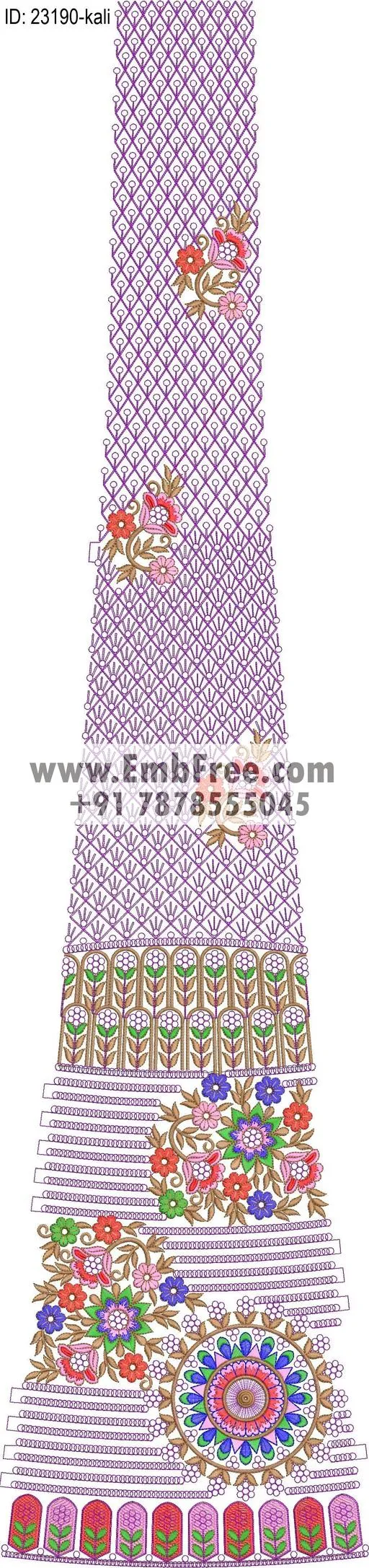 lahenga embroidery design