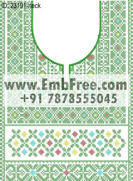 neck embroidery design