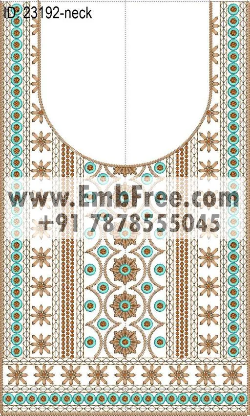 neck embroidery design